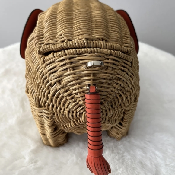 NEW RARE KATE SPADE ELEPHANT WICKER CROSSBODY BSG PURSE - Picture 7 of 9